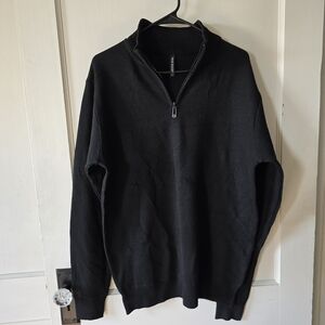 TRUE ROCK Men's Black Zip-Up Sweater